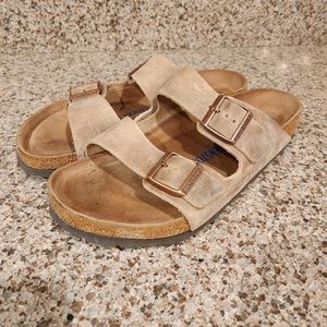 Birkenstock Arizona Soft Footbed Oiled Leather Tobacco Brown Size 9 Men